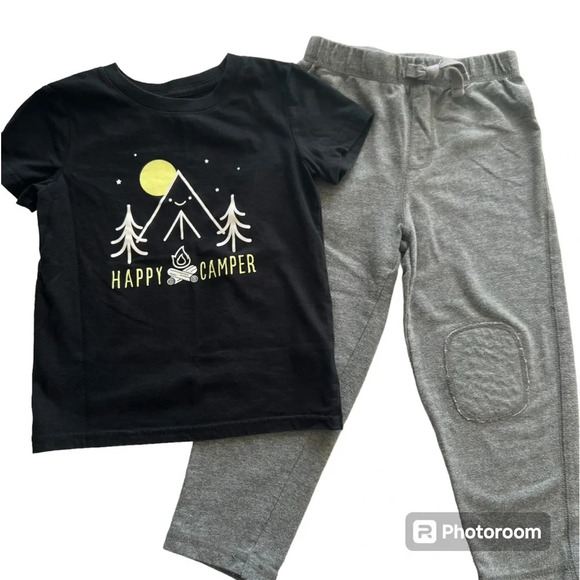 Cat & Jack Other - Boys Pj’s 4T happy camper Glow in the Dark
